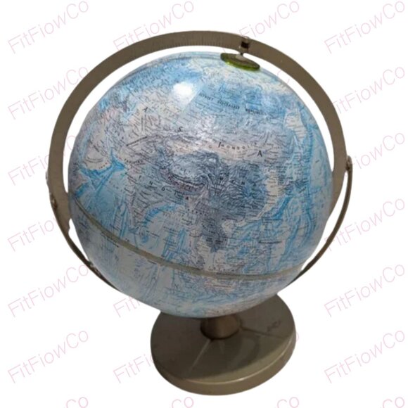 ✨ Vintage Replogle 12” World Ocean Series Globe – Raised Relief – 1970s - Picture 1 of 9